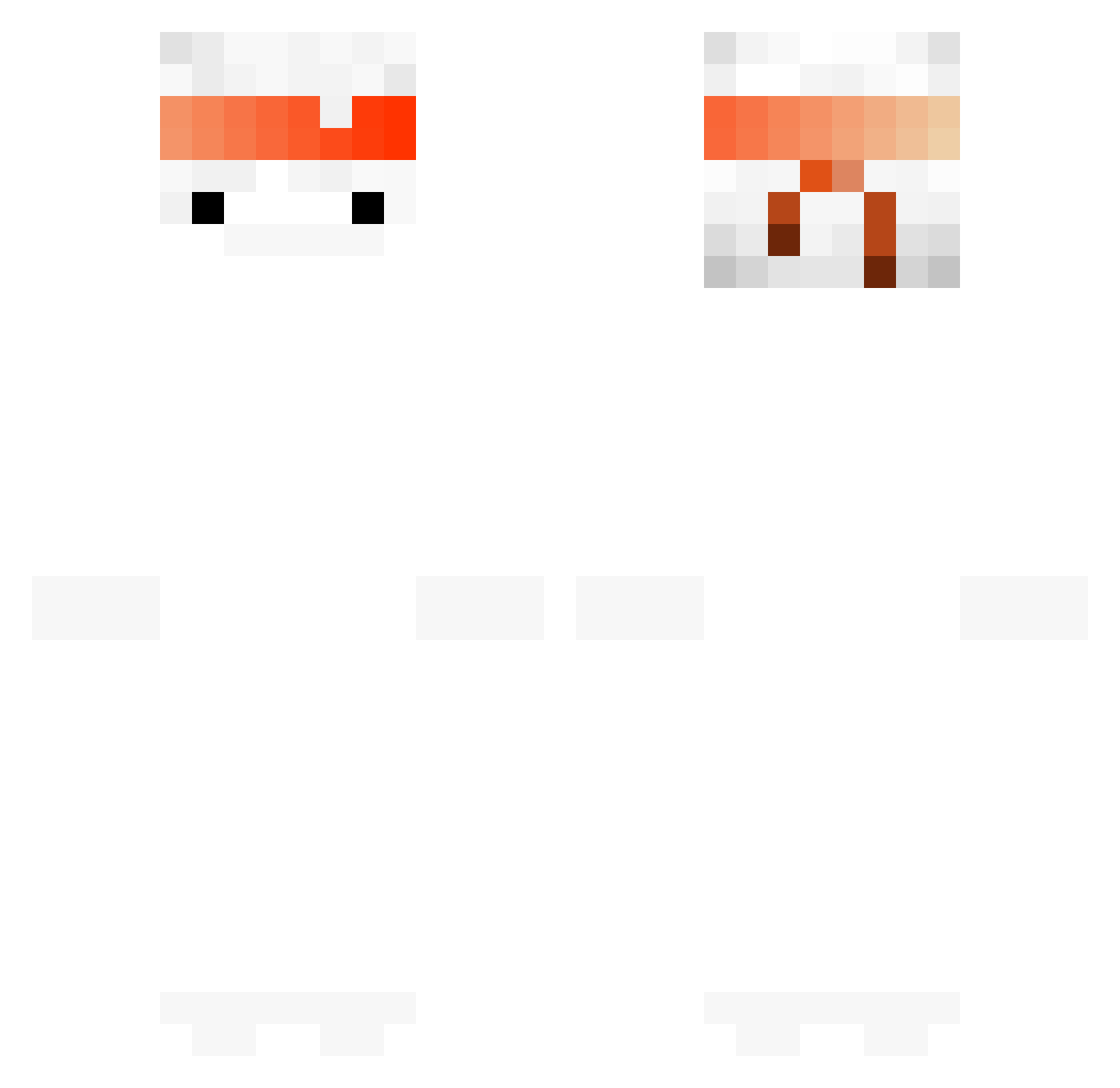 XxDqkri Minecraft skin, front and back view