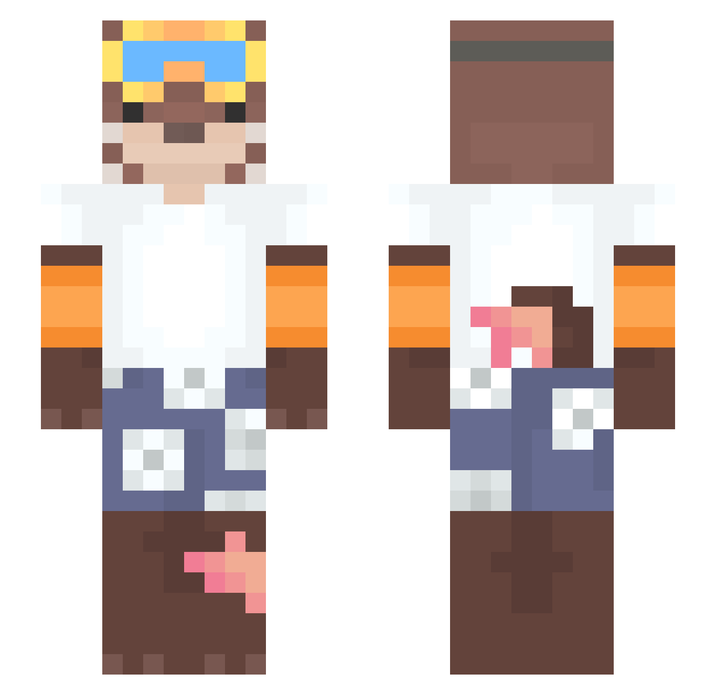 Bechamel_ Minecraft skin, front and back view