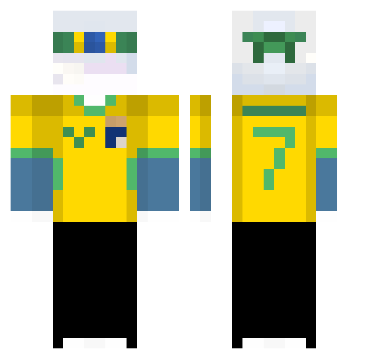 Andit3gerGG Minecraft skin, front and back view