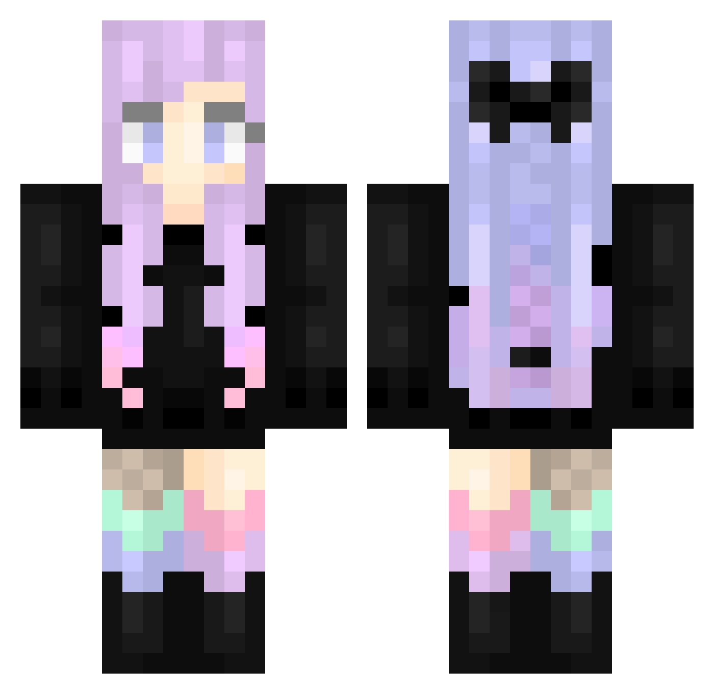 Premiums Minecraft skin, front and back view