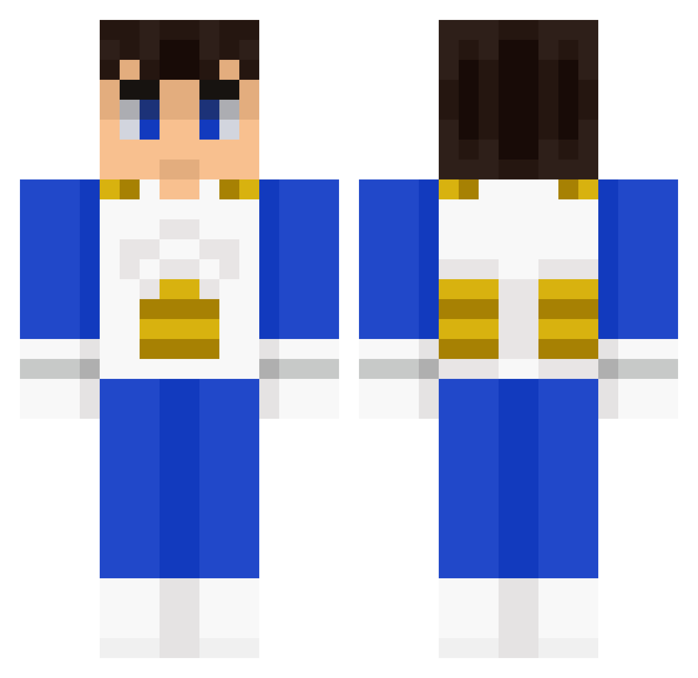 MaxxCline Minecraft skin, front and back view