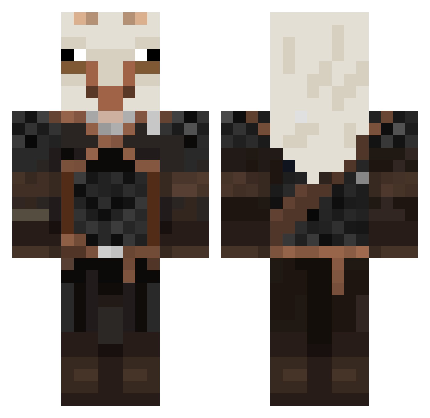 xlrk8m9siu Minecraft skin, front and back view