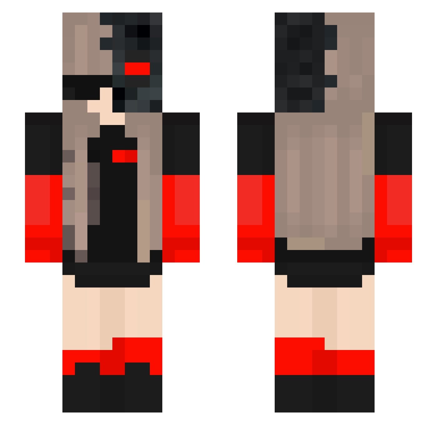 szHynata_ Minecraft skin, front and back view
