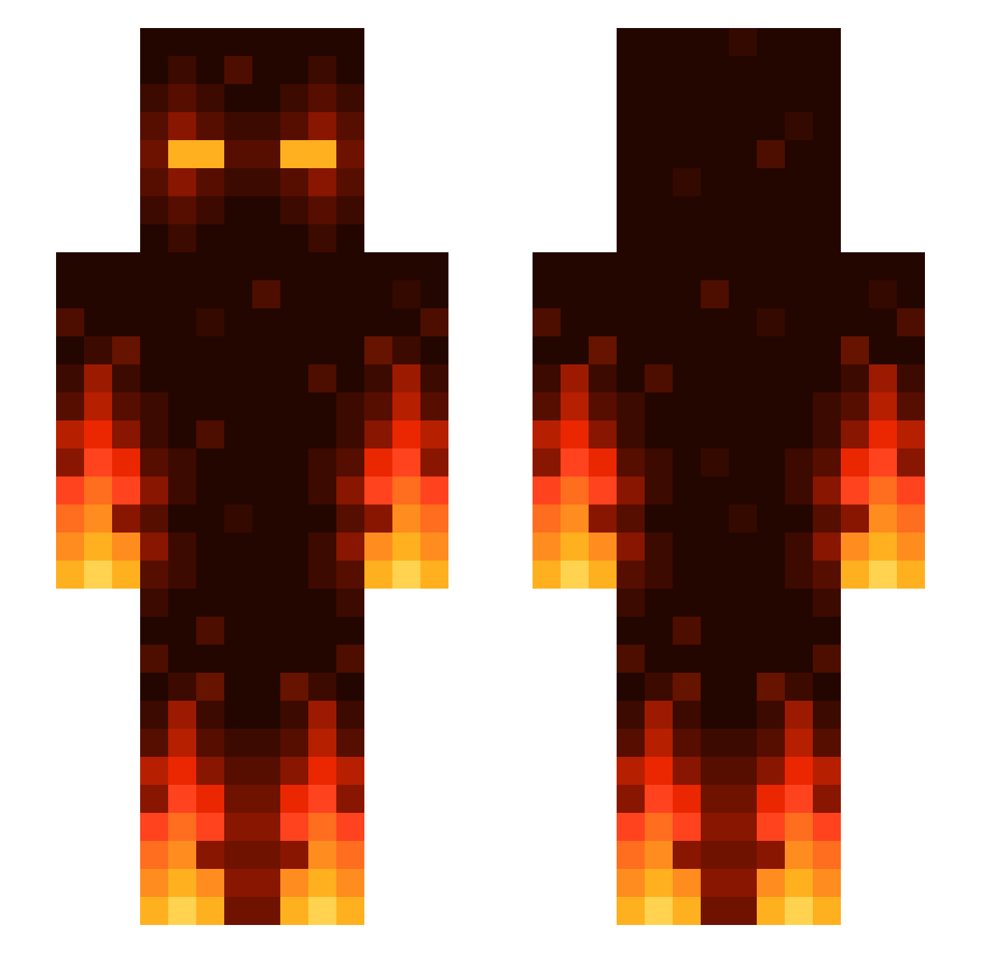 Shmevyn Minecraft skin, front and back view