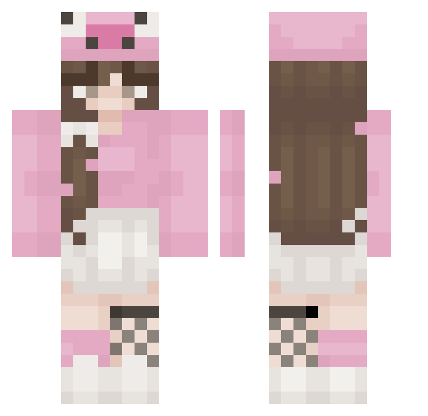 iamDen Minecraft skin, front and back view