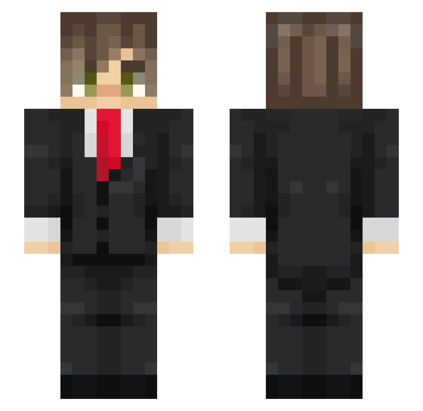 Roundabout_yes Minecraft skin, front and back view