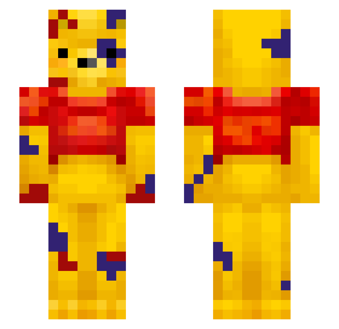 quise_ Minecraft skin, front and back view