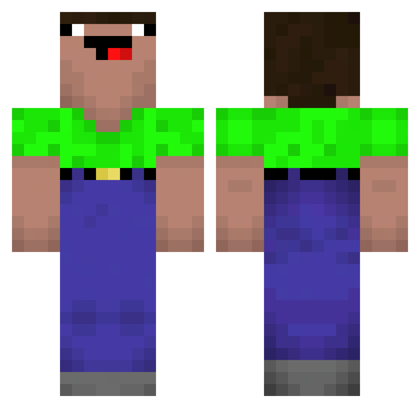 R4iED3Rz Minecraft skin, front and back view