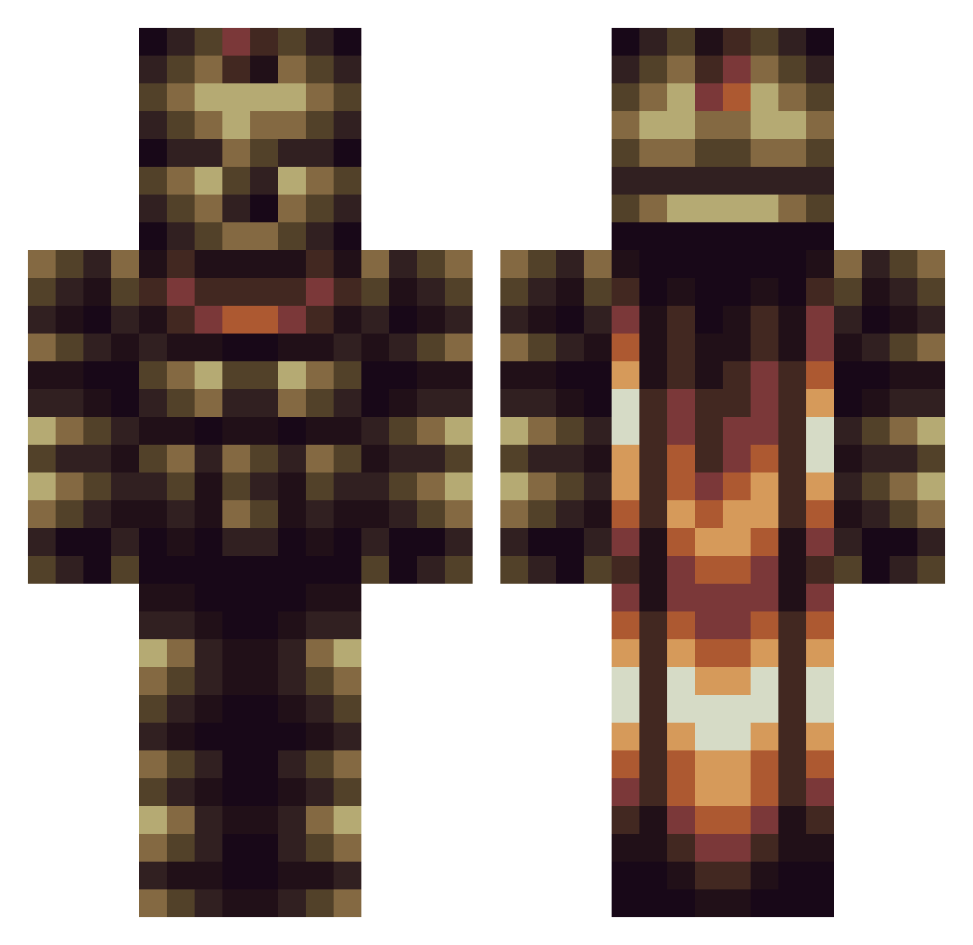 trivitoxd Minecraft skin, front and back view