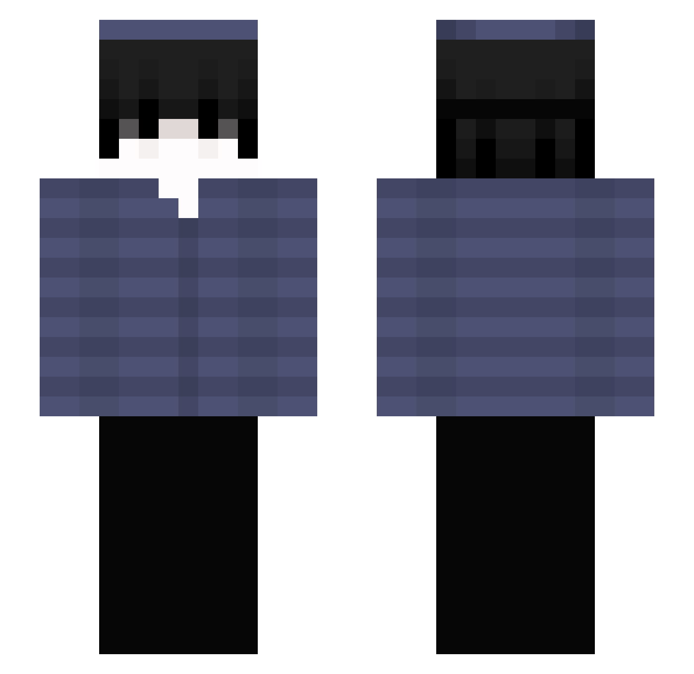 sniiitchy Minecraft skin, front and back view