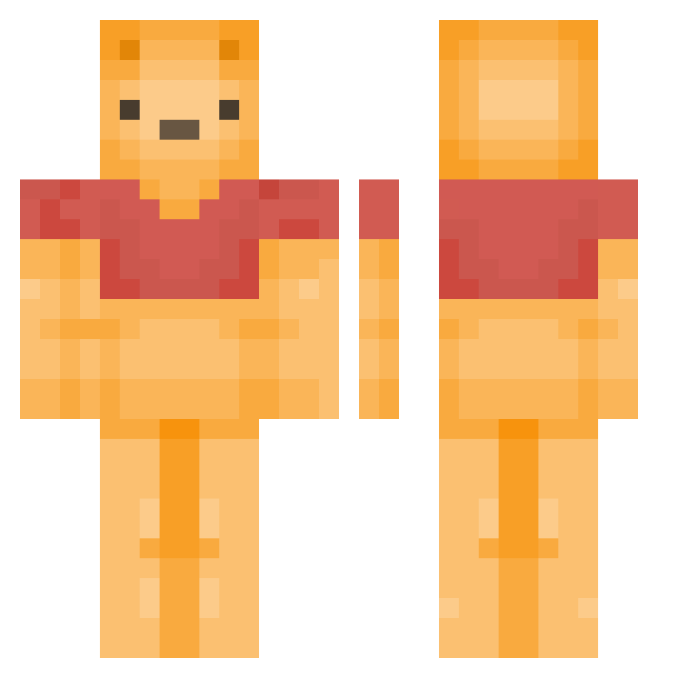 dxmbo_ Minecraft skin, front and back view