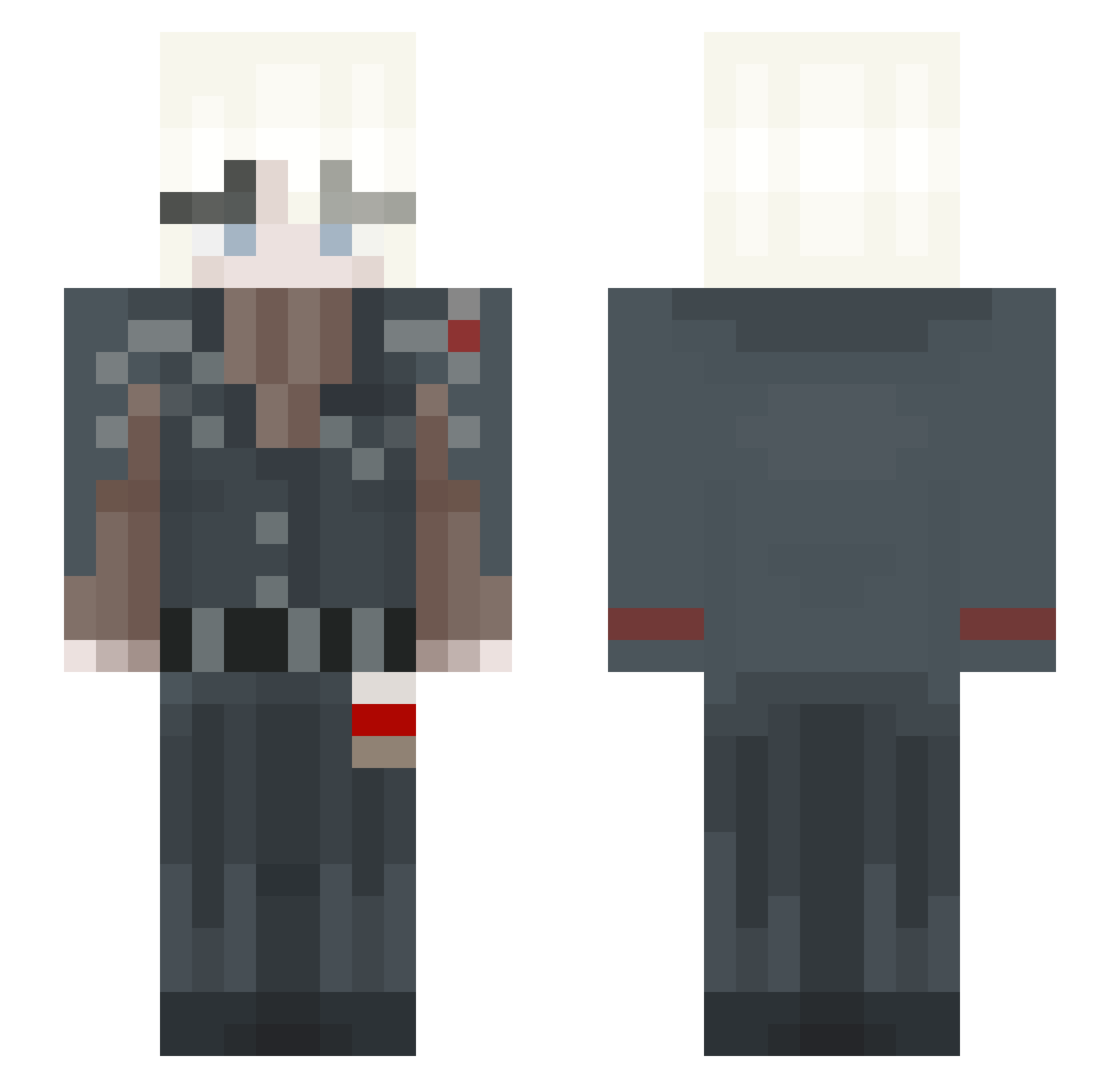 Zalan_128 Minecraft skin, front and back view