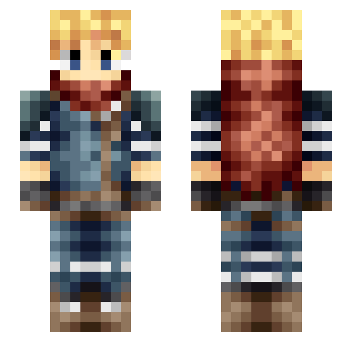 Sleepy_Omel Minecraft skin, front and back view