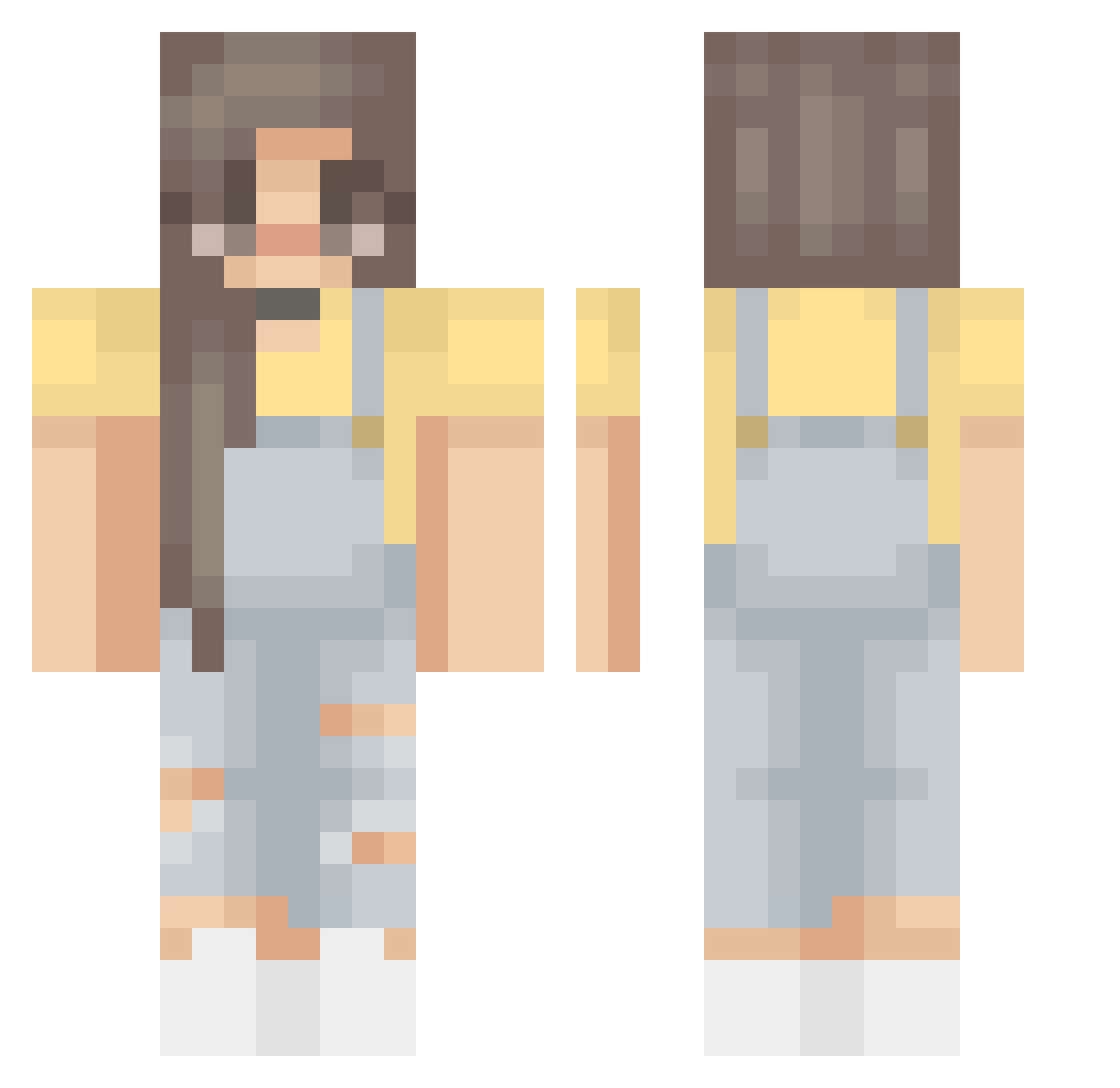 vivianabana Minecraft skin, front and back view