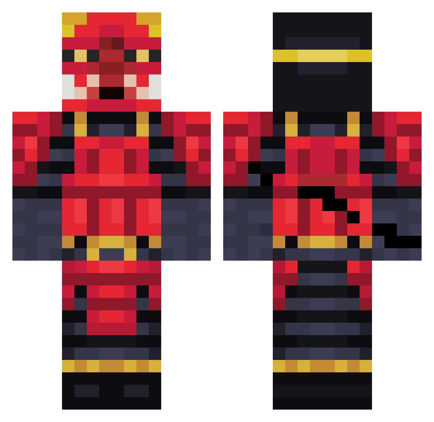 pianpaen Minecraft skin, front and back view