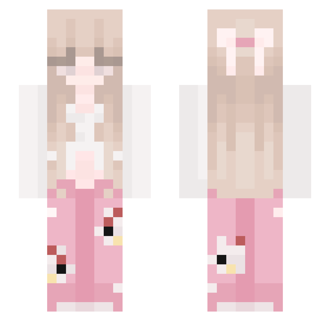ST4RGIRLAINA Minecraft skin, front and back view