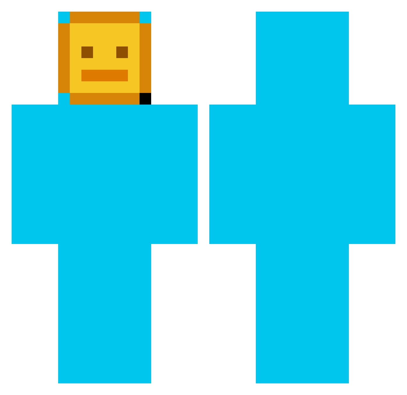 uy5r4uire Minecraft skin, front and back view