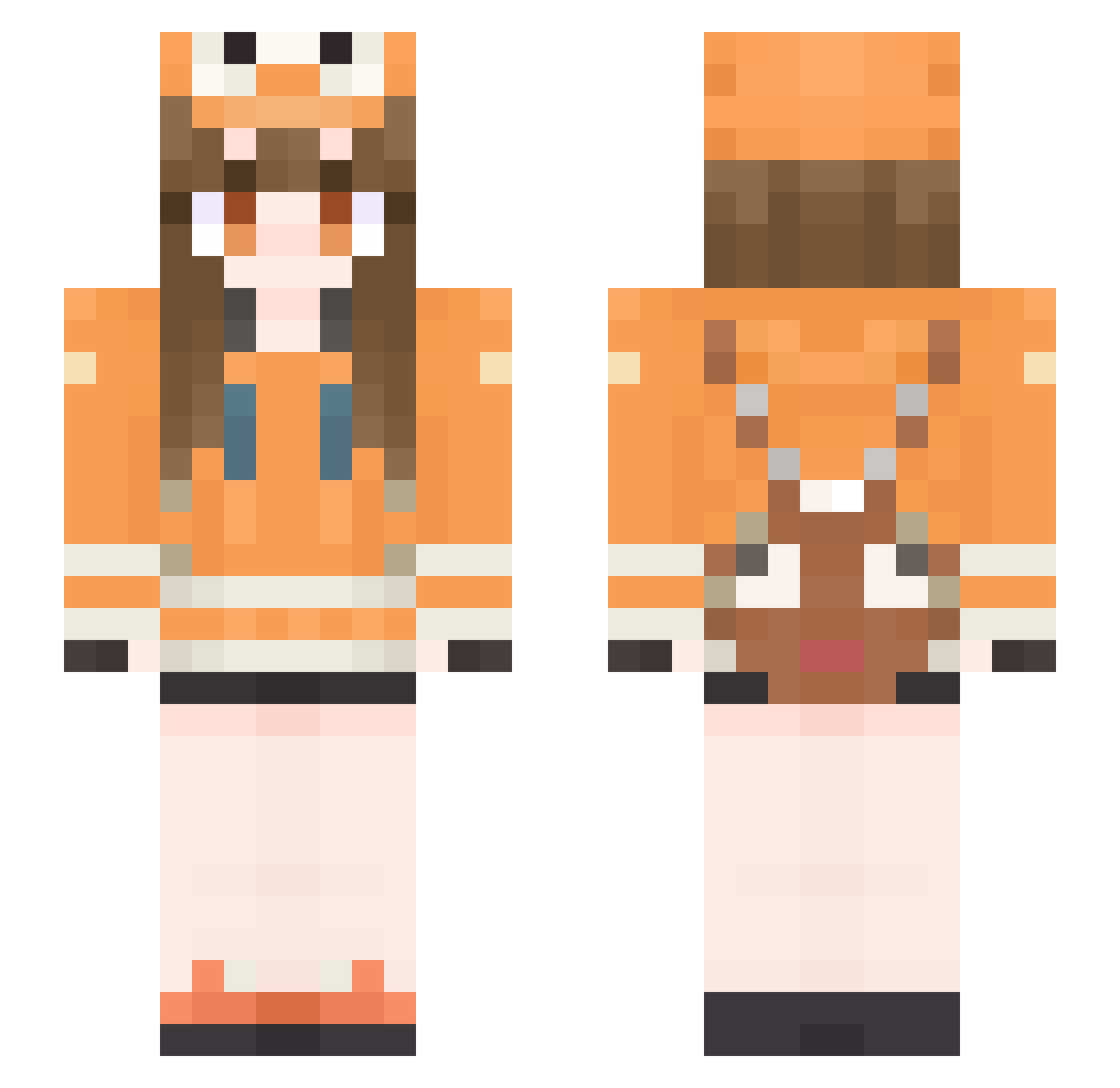 MataConchudos Minecraft skin, front and back view