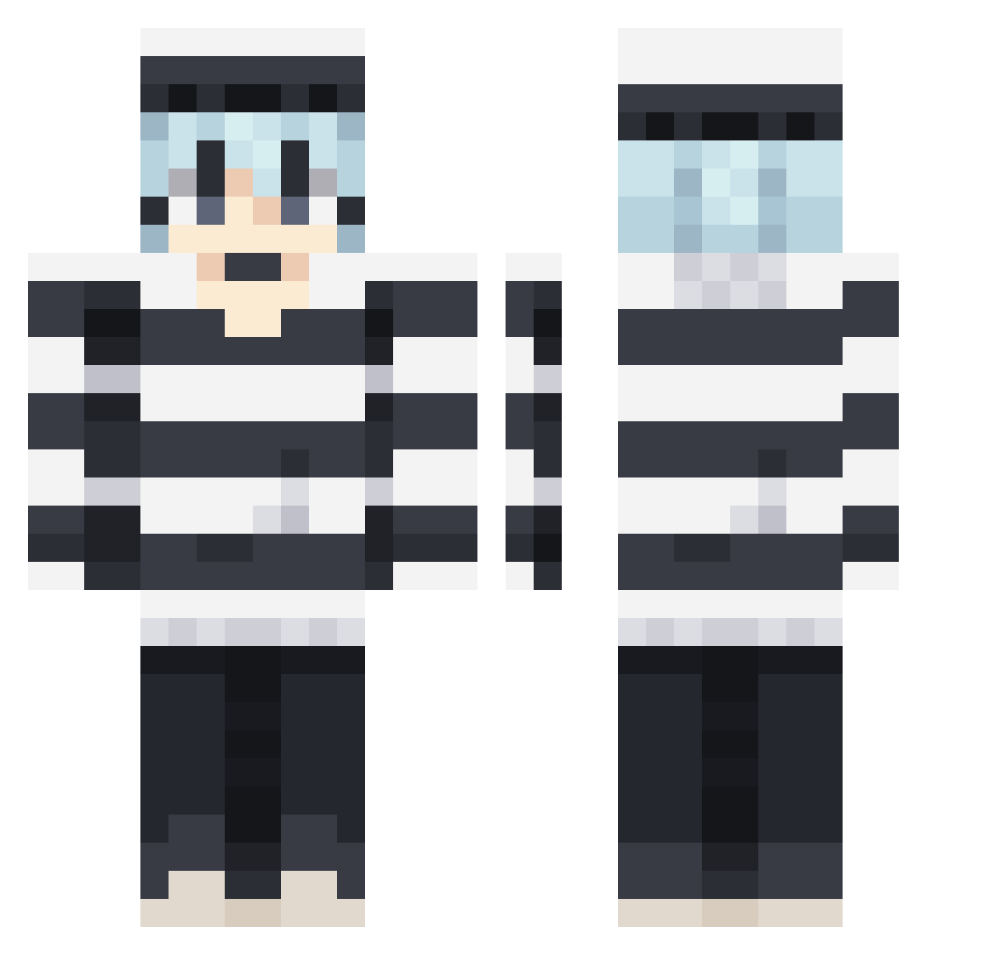 FakeCanvas47928 Minecraft skin, front and back view