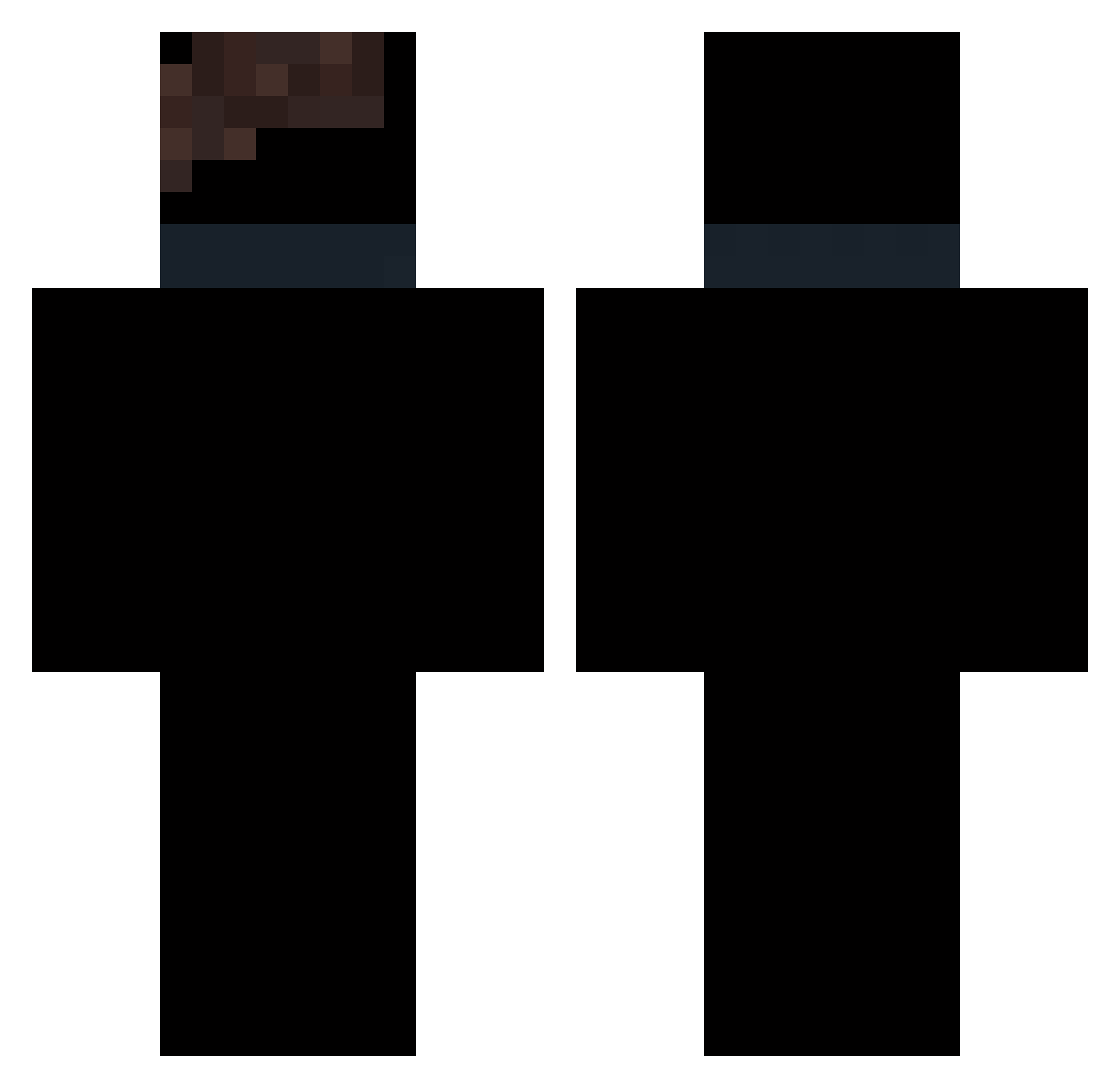 Quirl Minecraft skin, front and back view