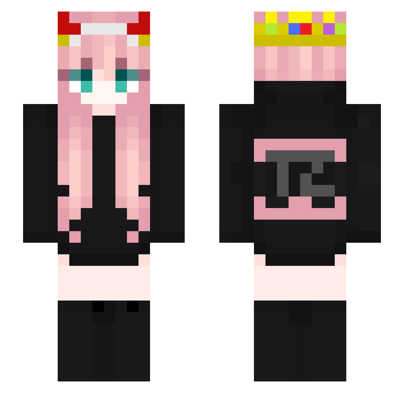 UNKNOWN11716 Minecraft skin, front and back view