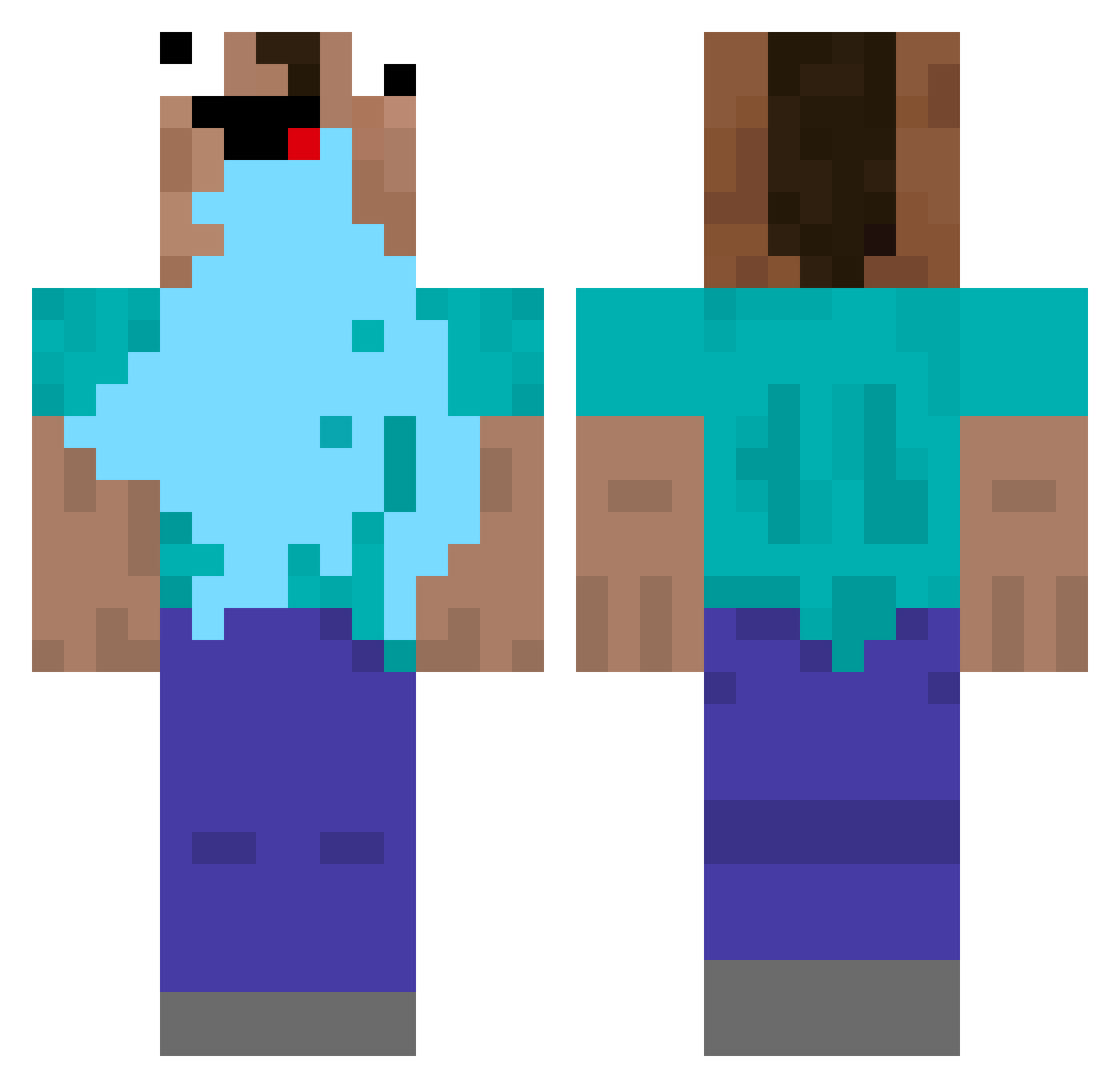 chanho0627 Minecraft skin, front and back view