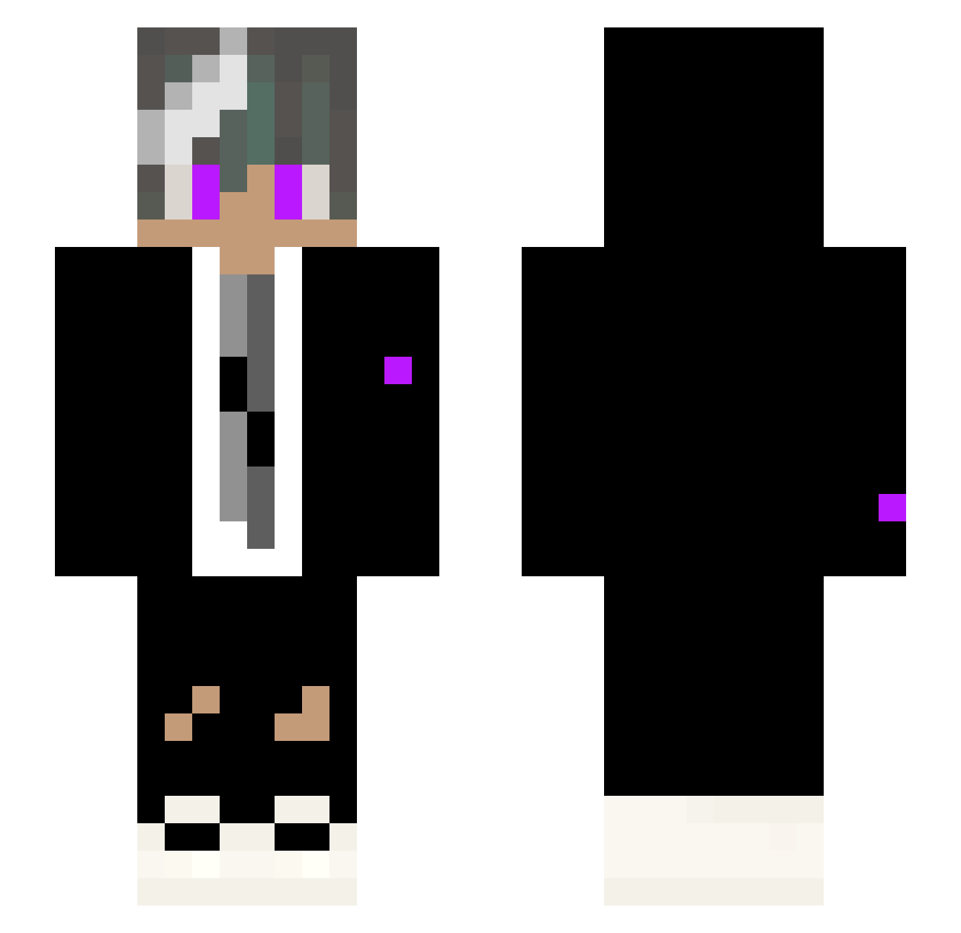 Yabanci Minecraft skin, front and back view