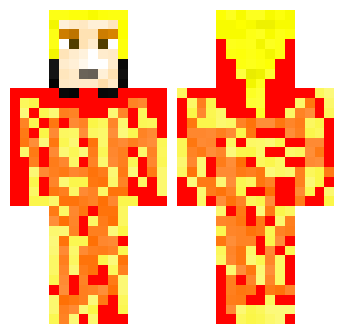 DarthAurora_ Minecraft skin, front and back view
