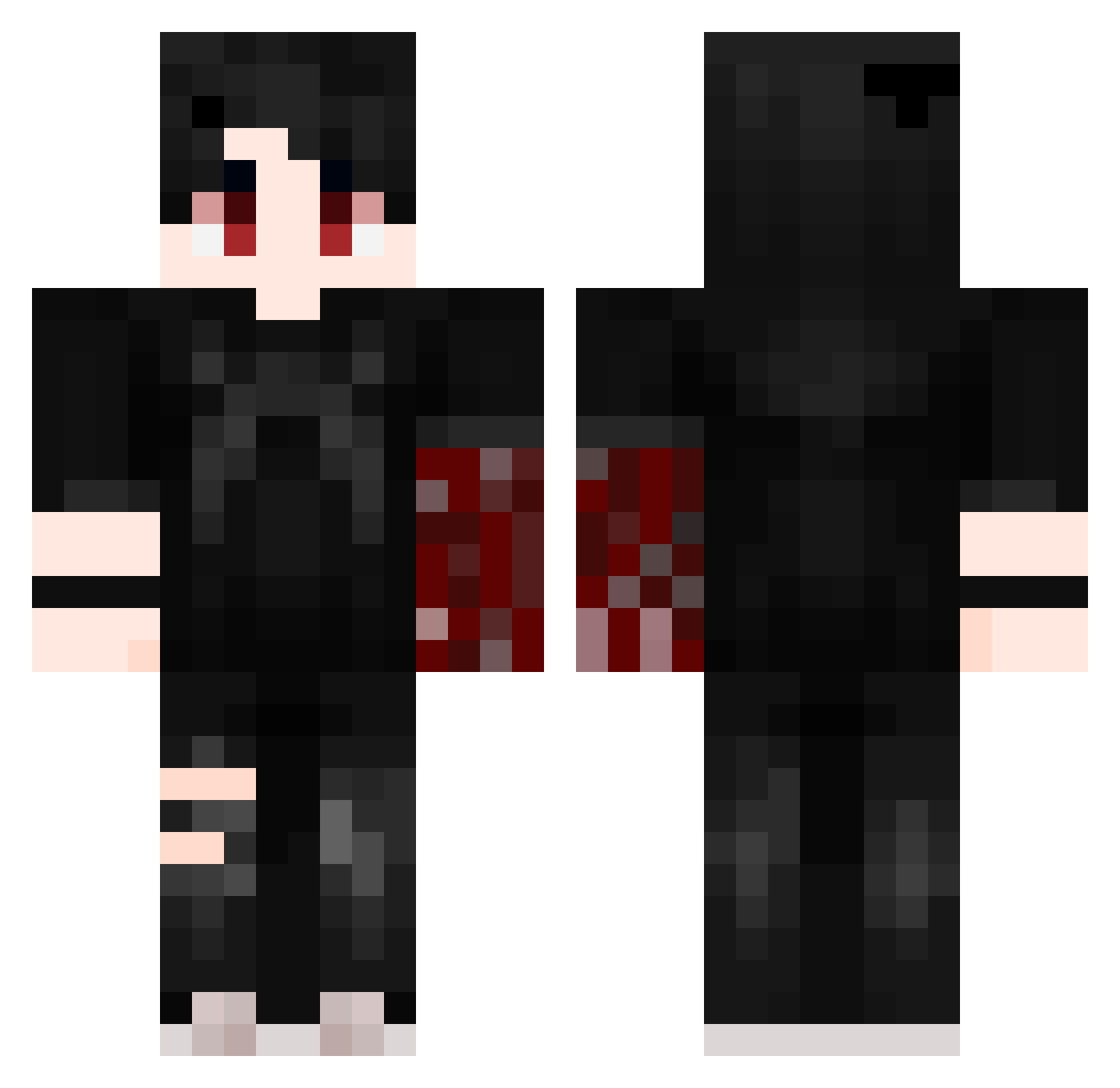 Twittle Minecraft skin, front and back view