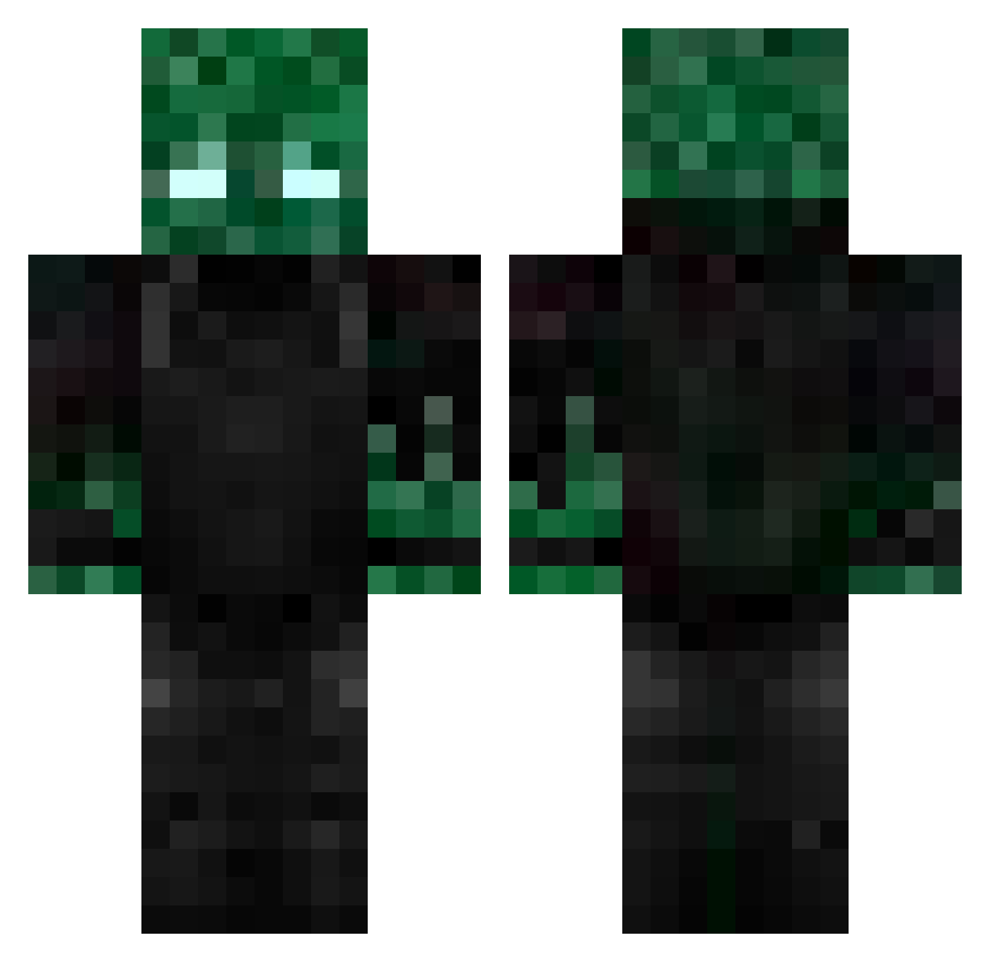 CopoDeAgua Minecraft skin, front and back view