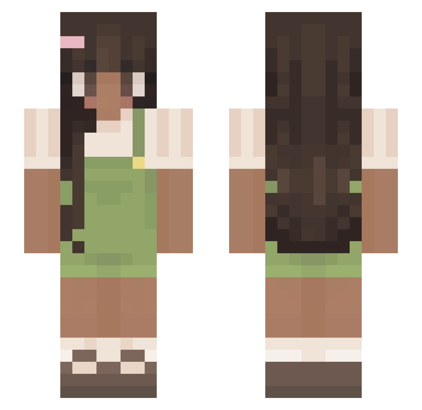 smerficzeqqqq Minecraft skin, front and back view