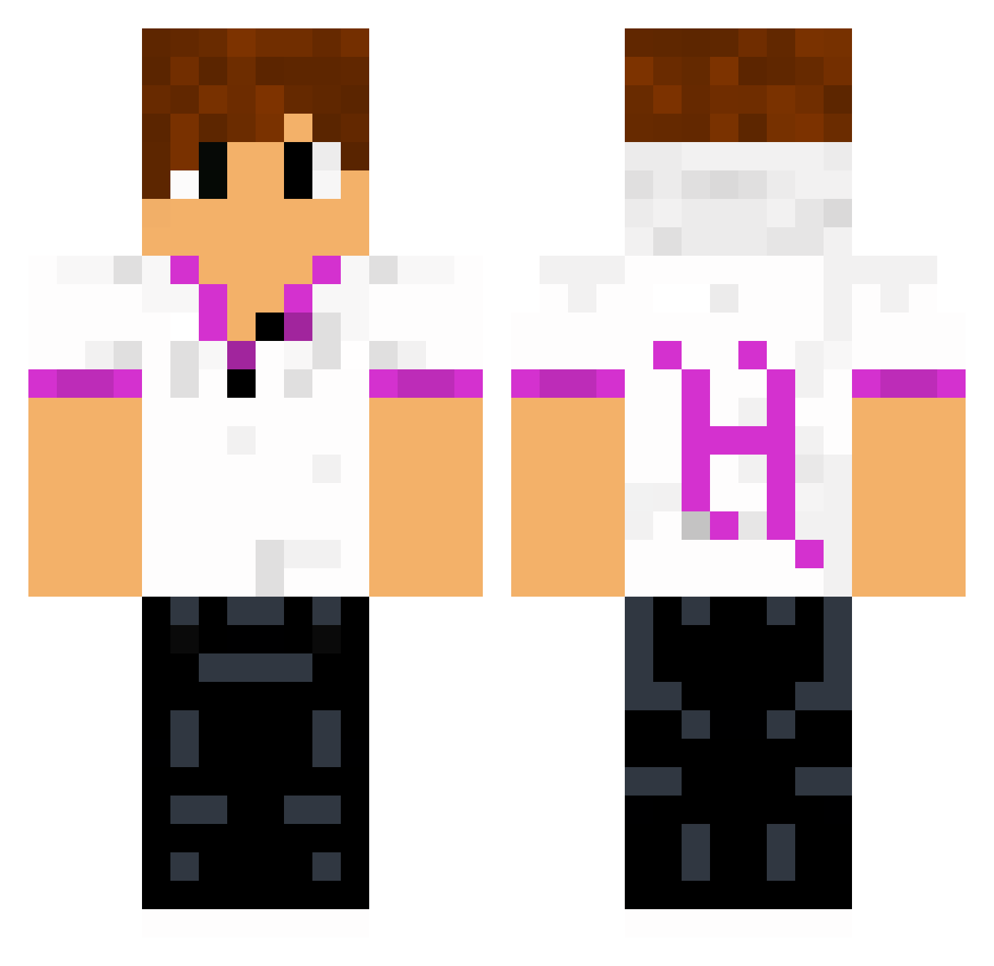 ThugUnreal Minecraft skin, front and back view