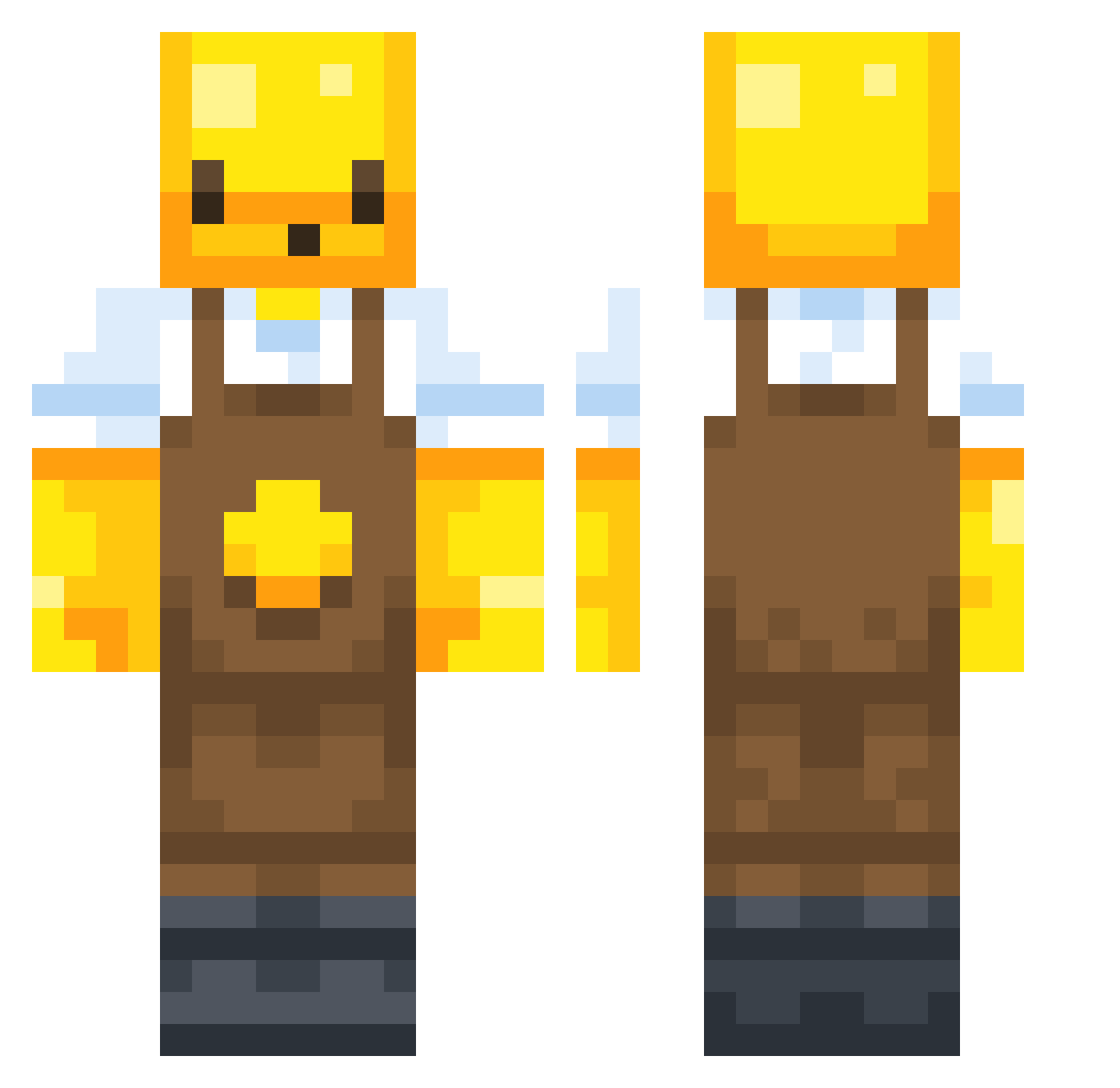 KRye17 Minecraft skin, front and back view