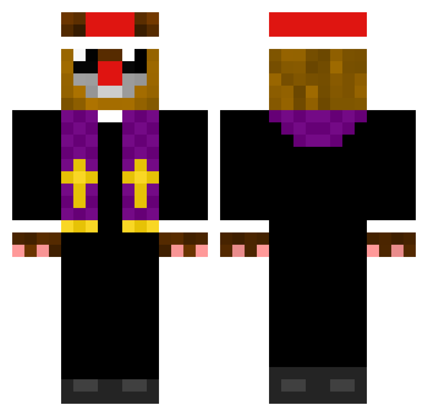 MrTurtleEggs Minecraft skin, front and back view