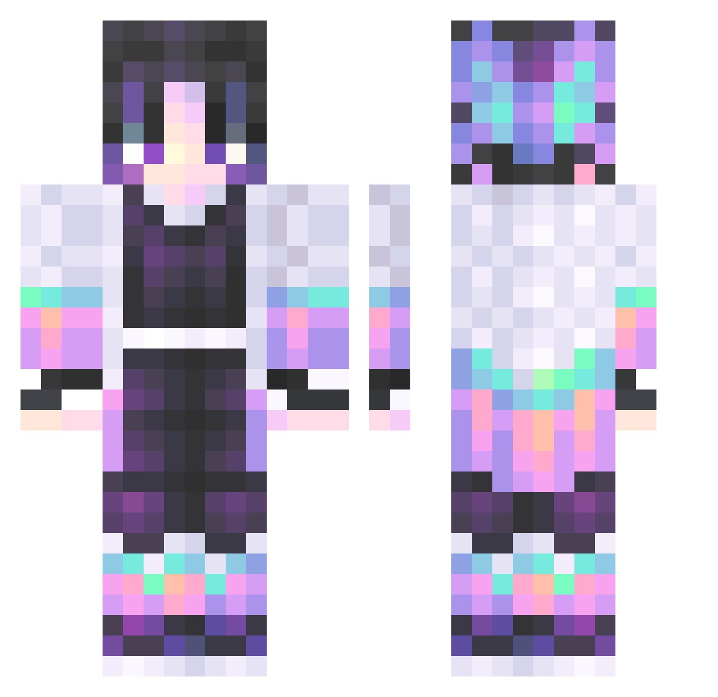 BLUEBERRY6803 Minecraft skin, front and back view
