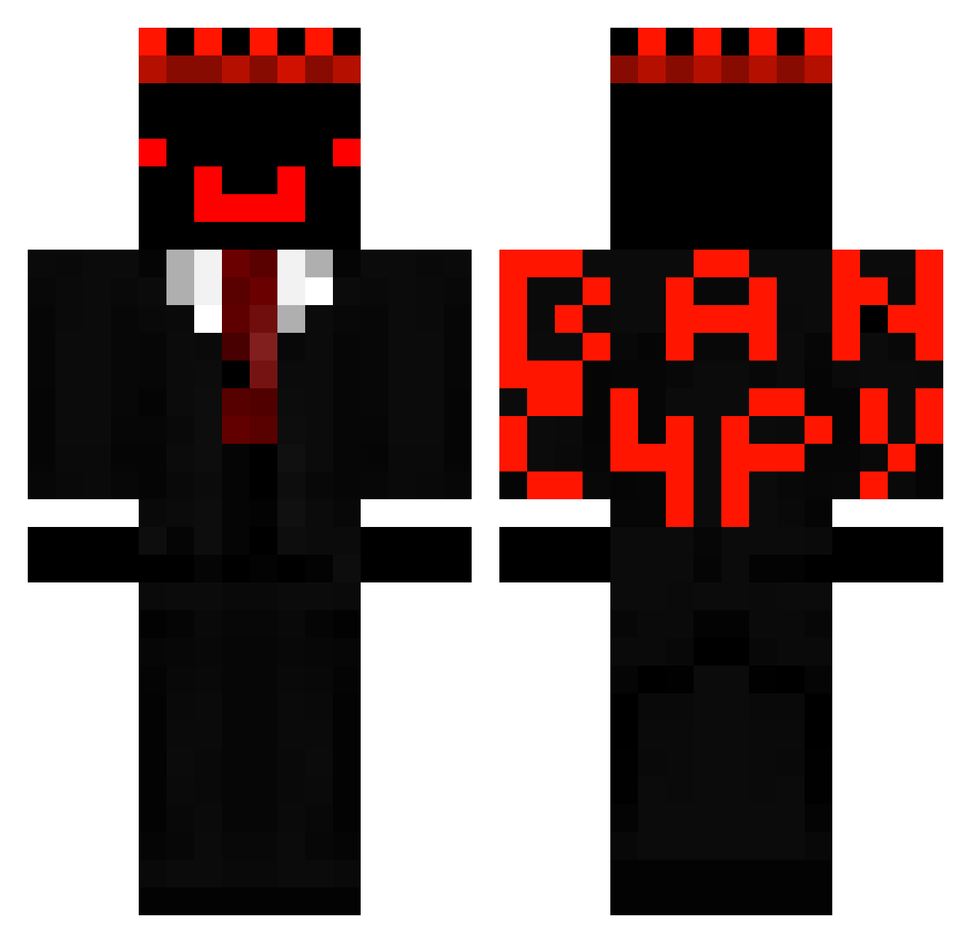MRC4PY Minecraft skin, front and back view