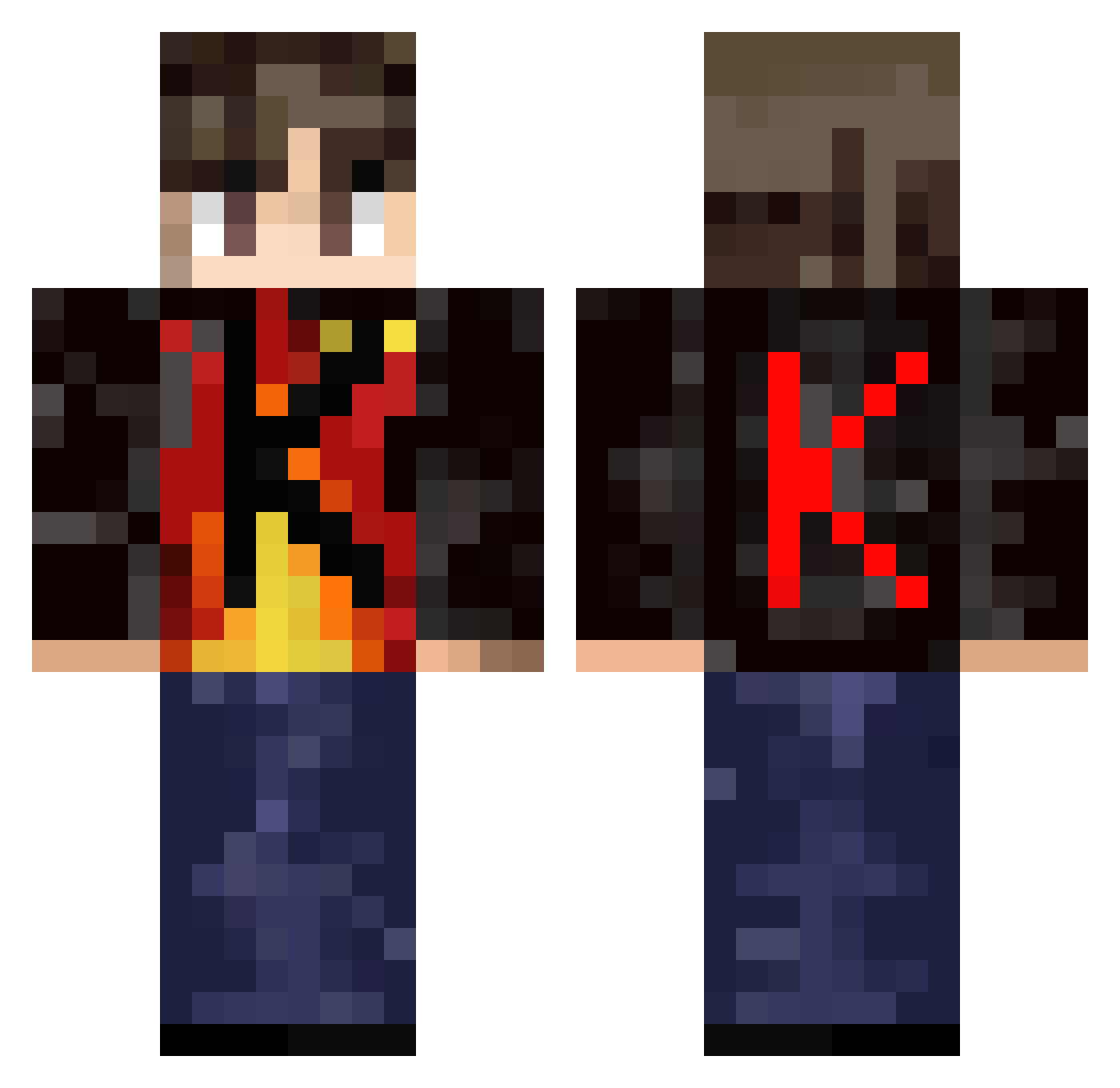 kristianpro12 Minecraft skin, front and back view