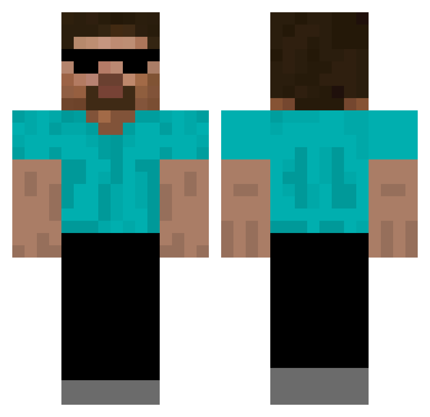 seba_nr Minecraft skin, front and back view