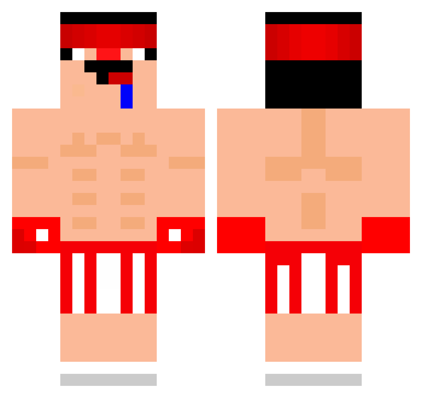 Fulaniwis Minecraft skin, front and back view