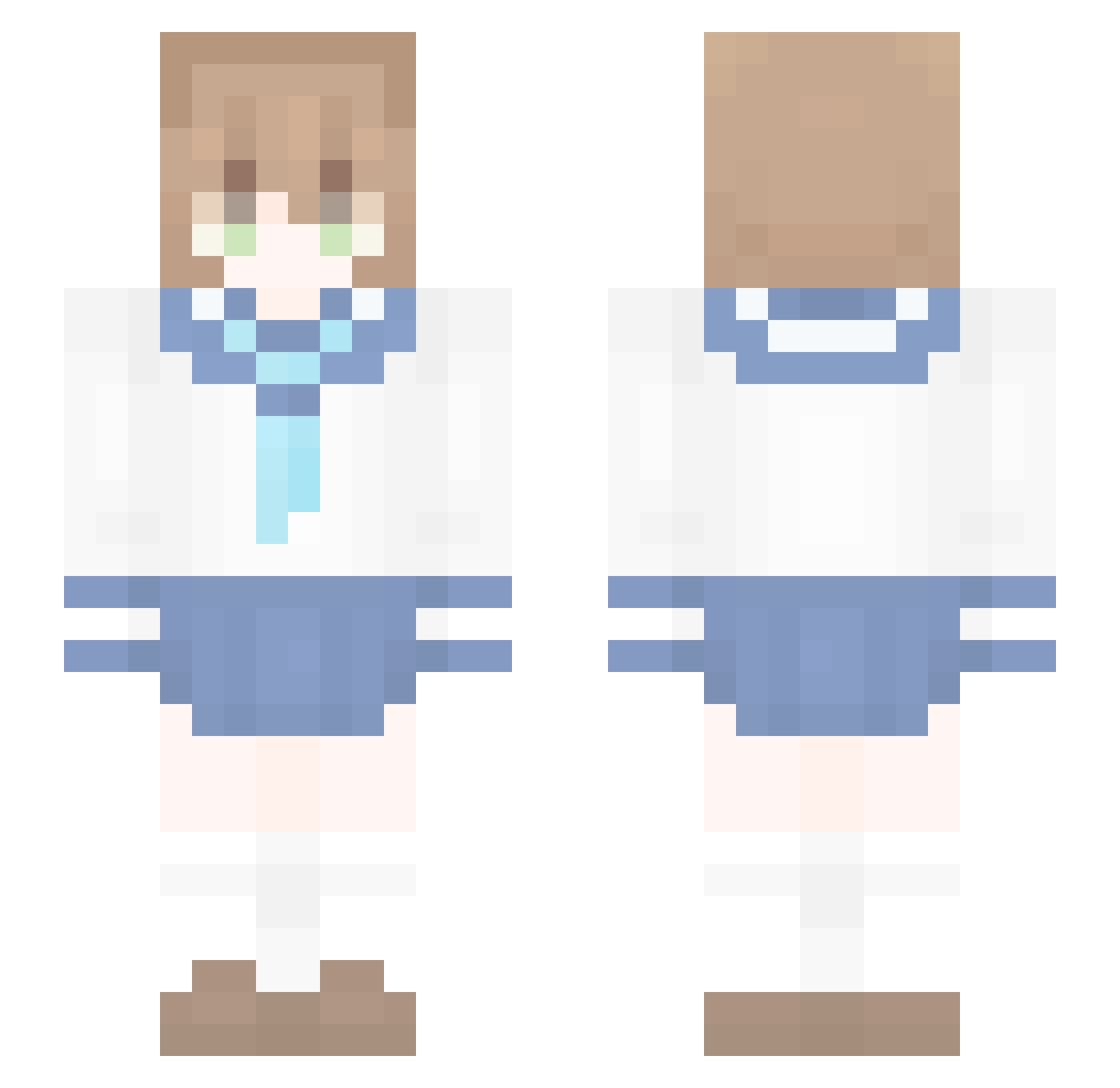 stockingbee Minecraft skin, front and back view
