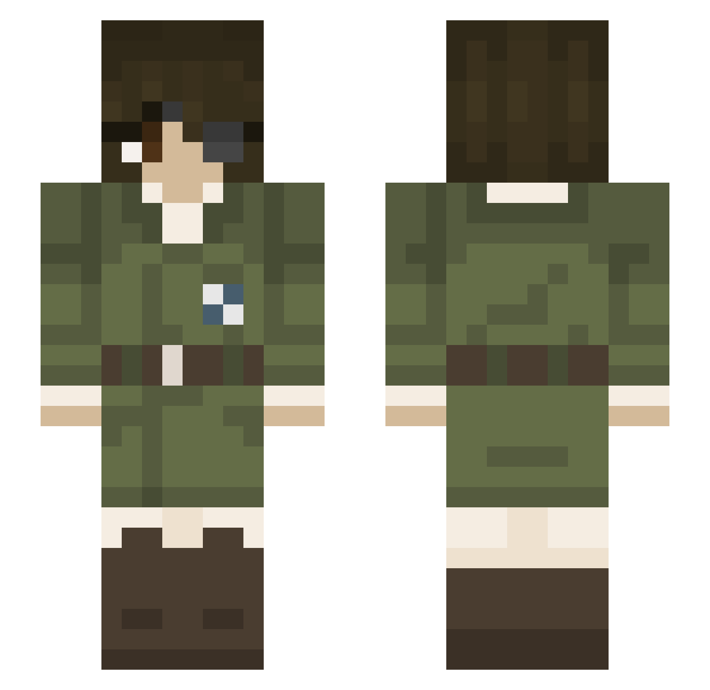 Liligaa Minecraft skin, front and back view