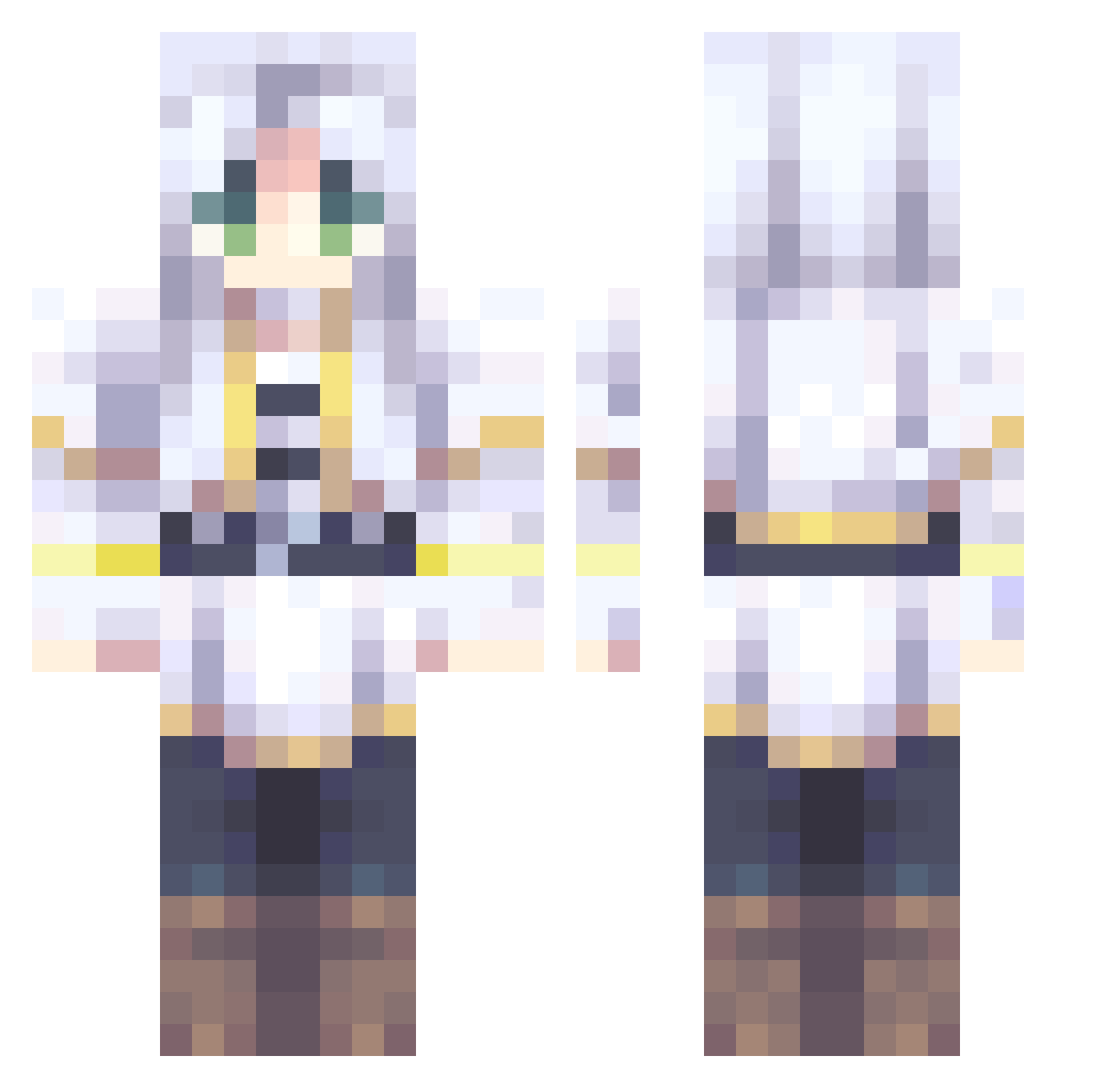 sonofitaachi Minecraft skin, front and back view