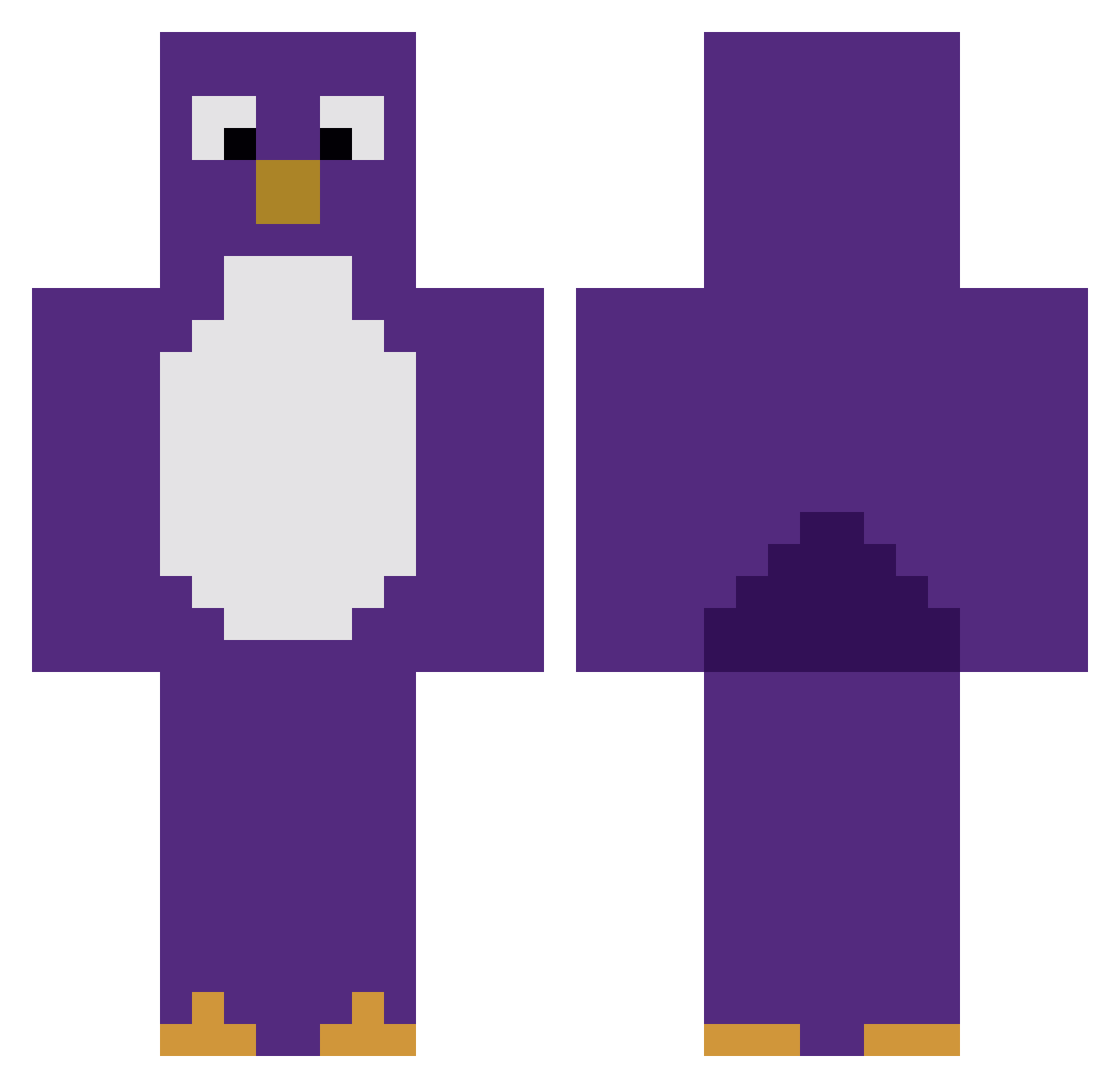 TomFordOG Minecraft skin, front and back view