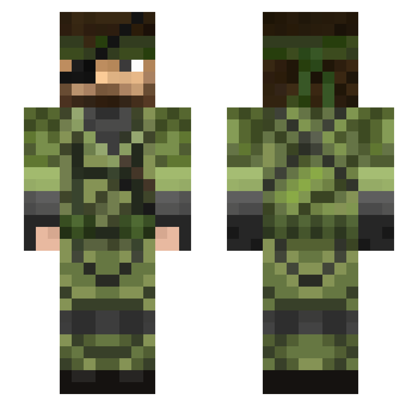WASABI_tfc Minecraft skin, front and back view