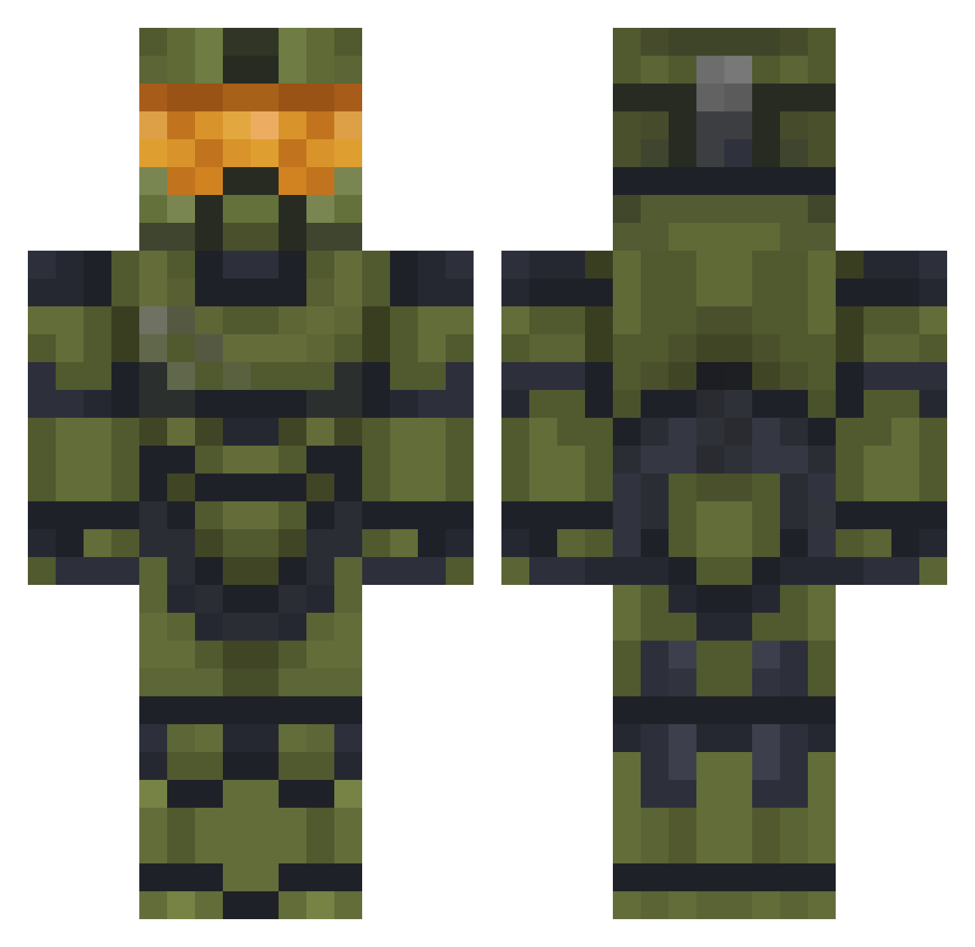 QuestTheGinger Minecraft skin, front and back view