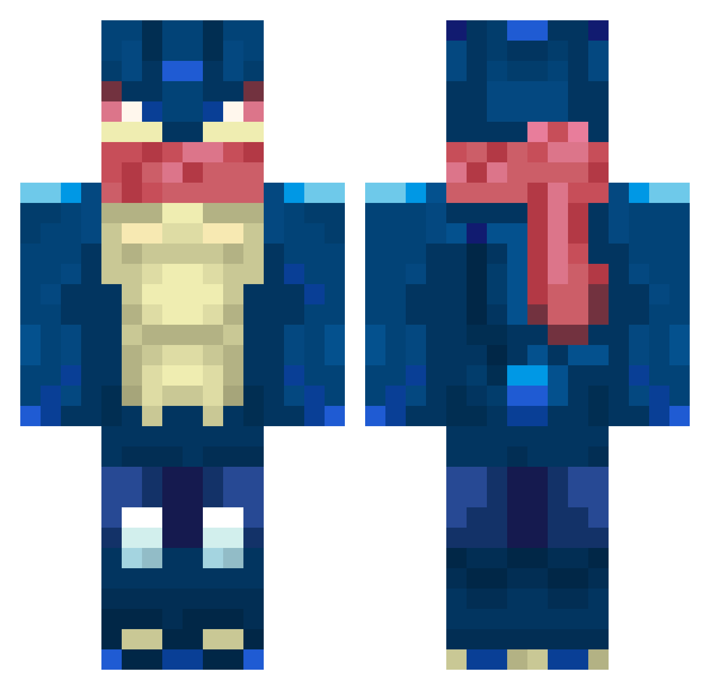 calenco_10 Minecraft skin, front and back view