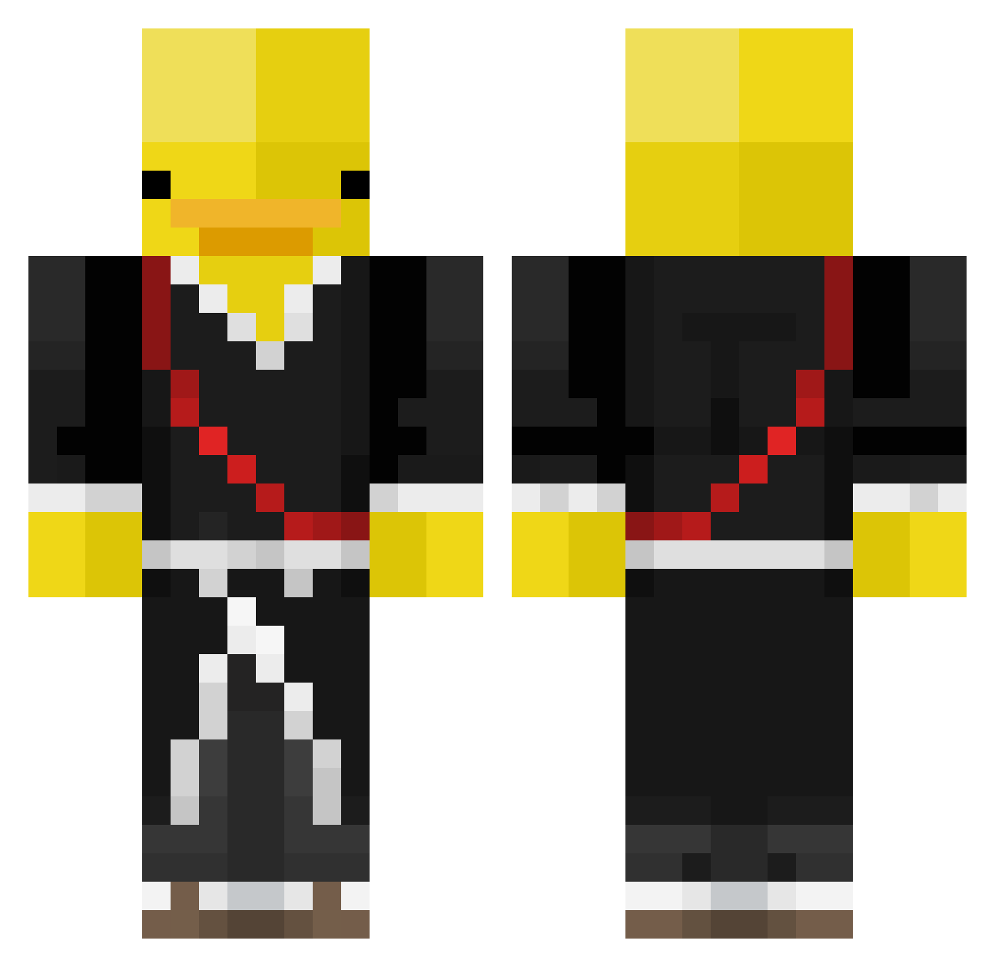 T7Suga Minecraft skin, front and back view