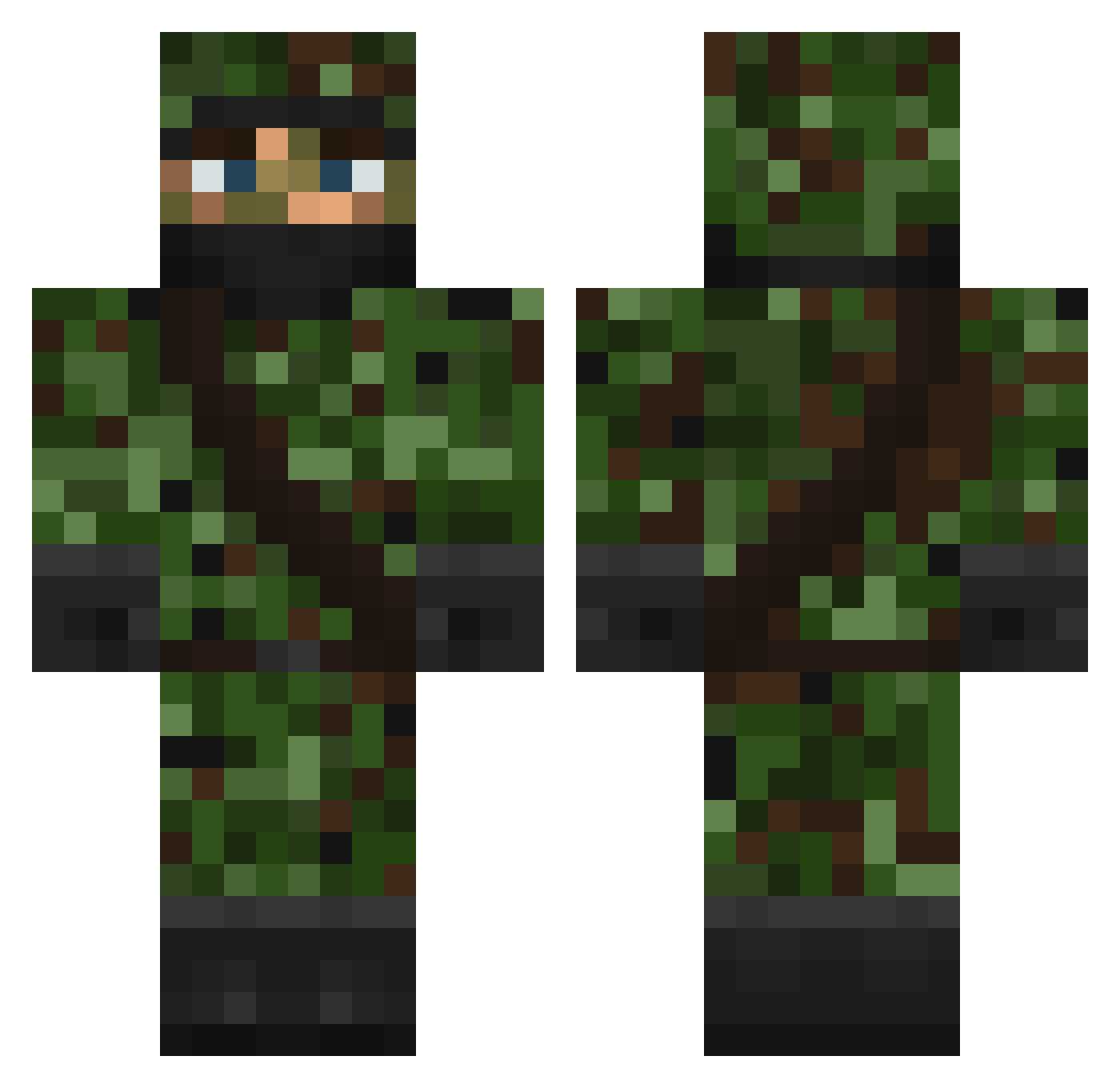 natzikiller2 Minecraft skin, front and back view