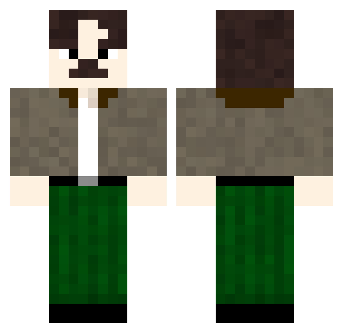 choclatthunda45 Minecraft skin, front and back view