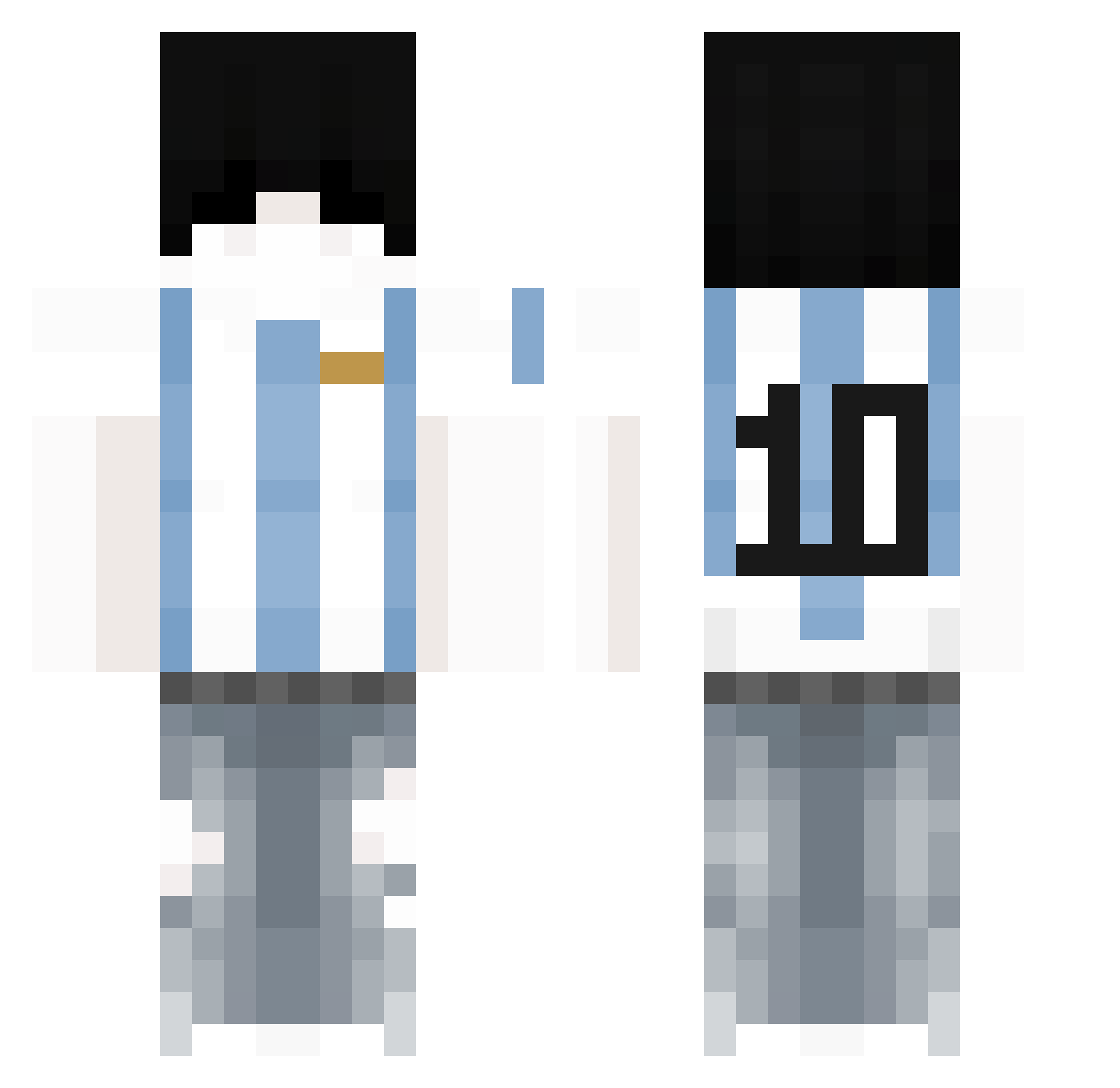 BENJAVALENTINO Minecraft skin, front and back view